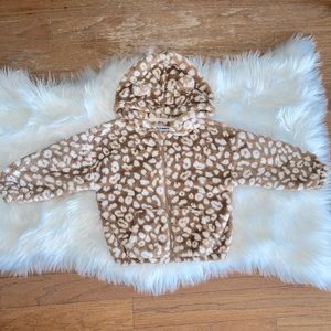 Leopard print Sherpa jacket